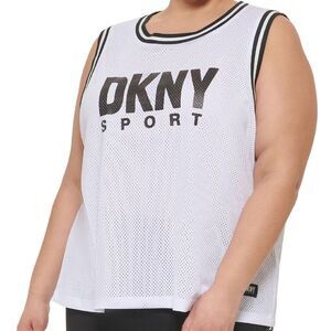 NWT Black and White DKNY Sports Sleeveless Athletic Top 3x